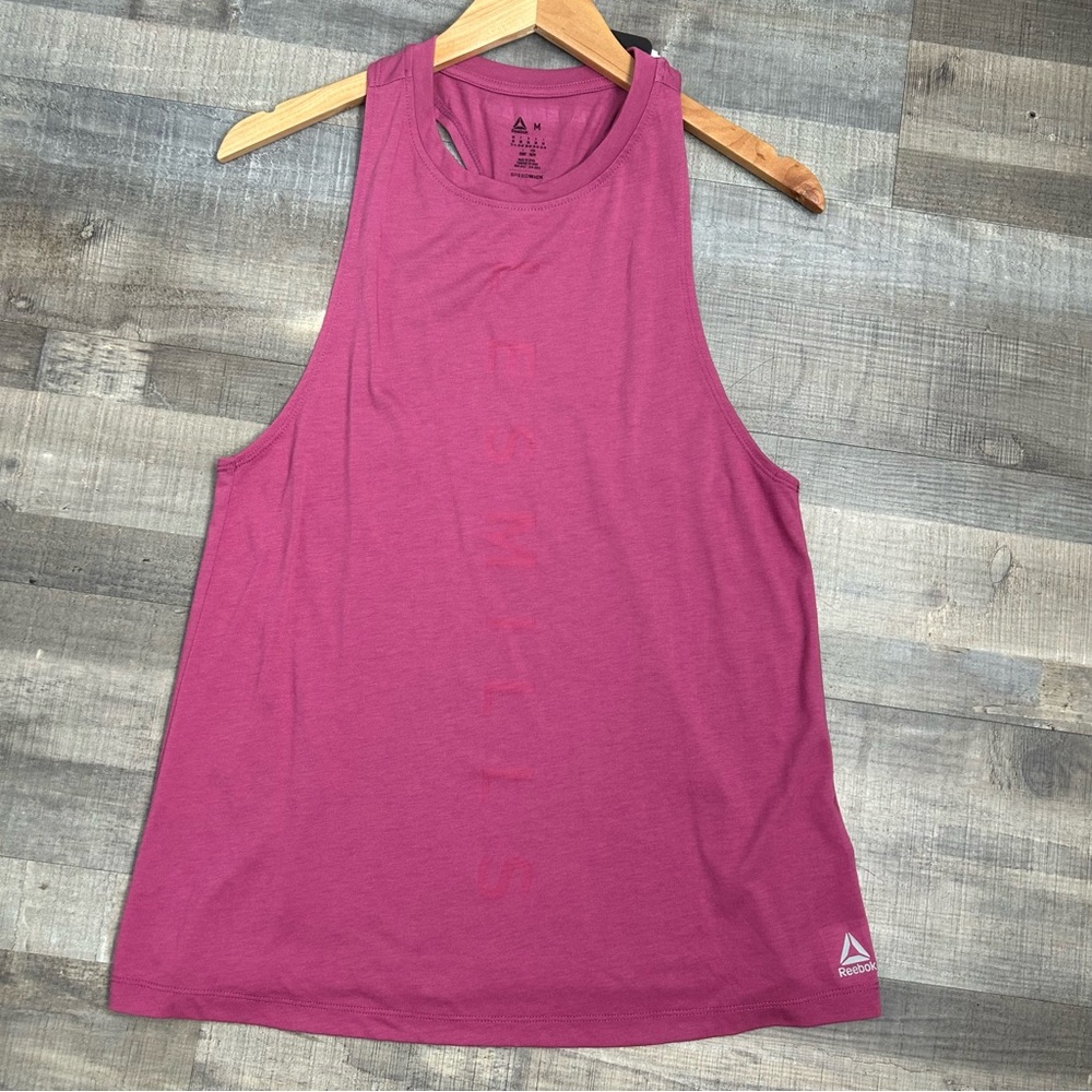 Reebok women’s speedwick lesmills twiber muscle tank top pink size  M NWT